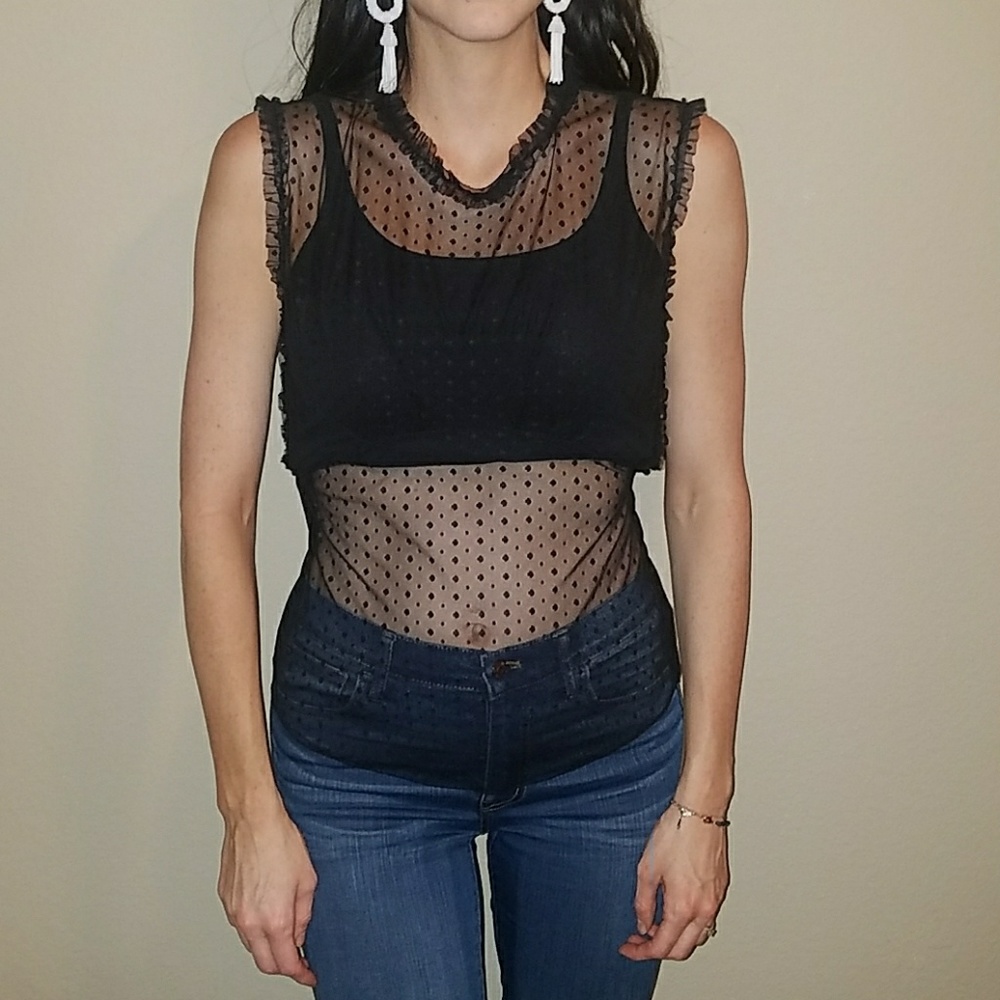 Sheer Free People blouse